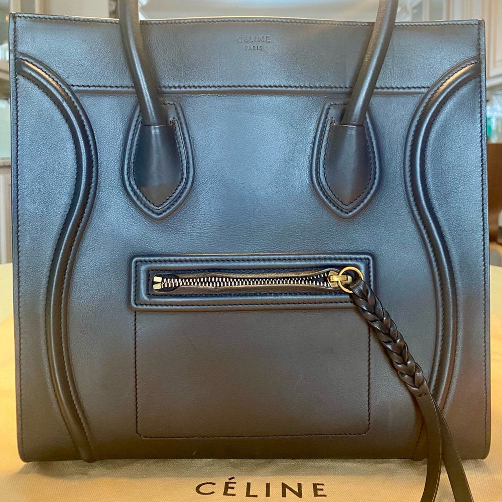 Celine Navy Navy Blue Medium Phantom Luggage bag $3100
